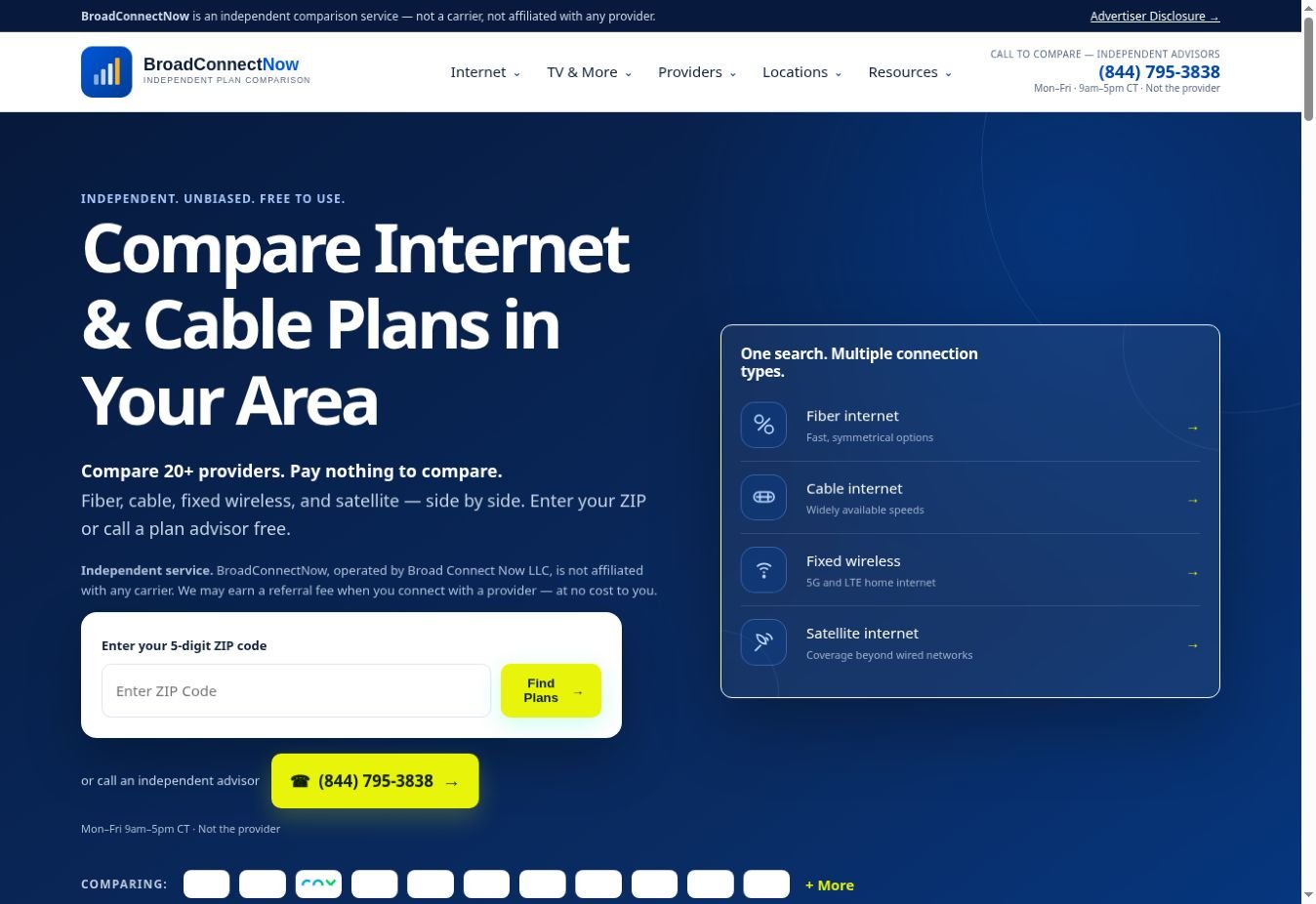 BroadConnectNow website project by Netca Solutions