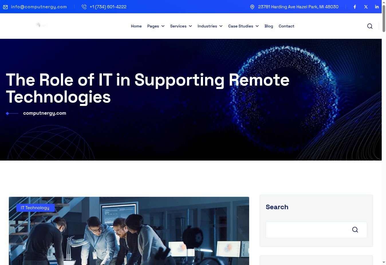 Computnergy website project by Netca Solutions