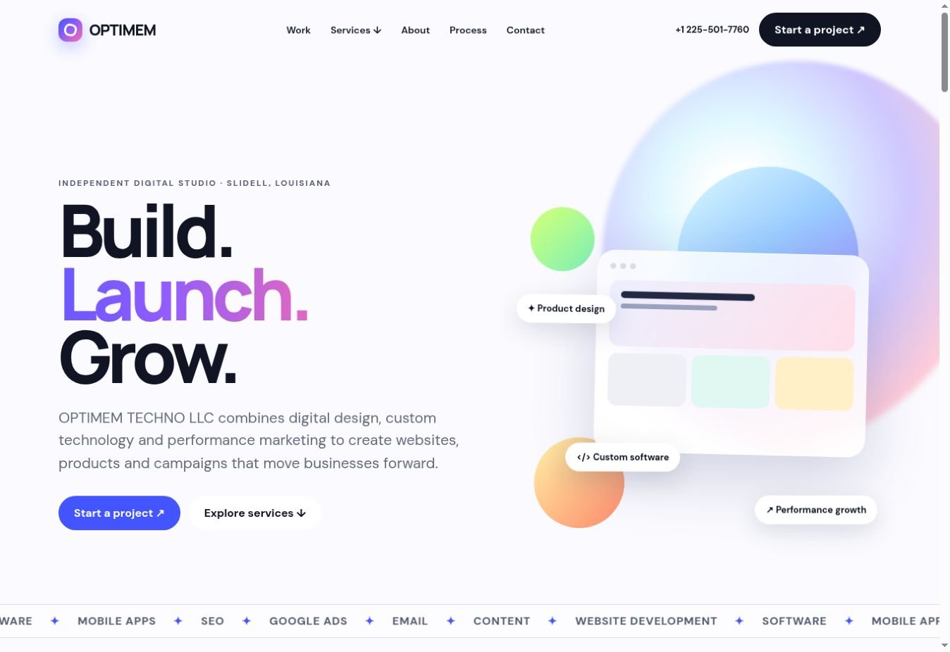 OPTIMEM TECHNO website project by Netca Solutions