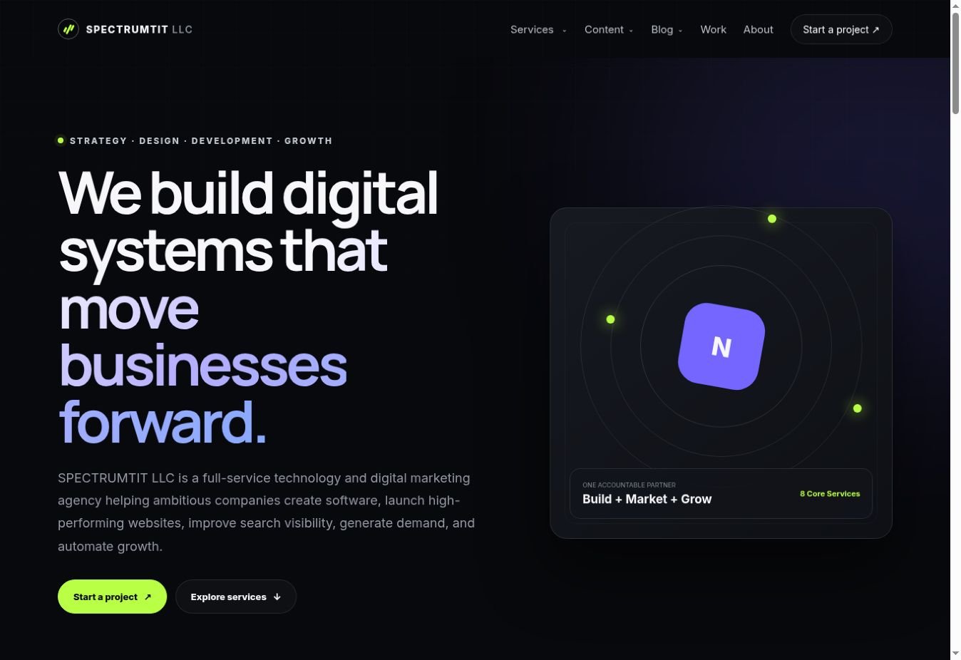 SPECTRUMTIT website project by Netca Solutions